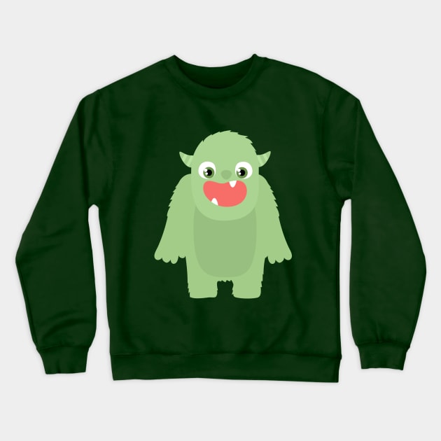 Monster Hairy Halloween Creature Skin Beast Crewneck Sweatshirt by SWEIRKI